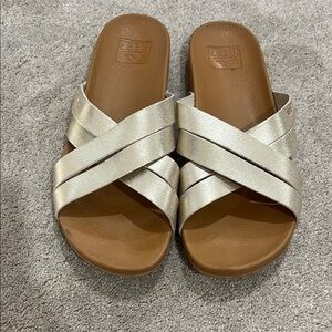 Reef Women's Gold Slide Sandals